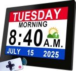 Large Display Dementia Clock with Calendar & Picture Frame