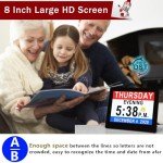 Large Display Dementia Clock with Calendar & Picture Frame