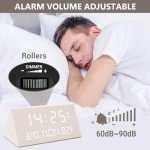 Kogonee Wooden Alarm Clock with Dimmer and Snooze
