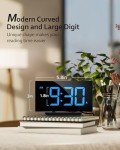 Modern Digital Alarm Clock with Blue LED Display