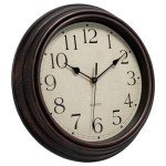Foxtop Retro Silent Quartz Wall Clock - 12 Inch