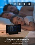 Modern Digital Alarm Clock with Blue LED Display