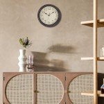 Foxtop Retro Silent Quartz Wall Clock - 12 Inch