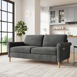 Vesgantti 65" Grey Mid Century Loveseat Sofa