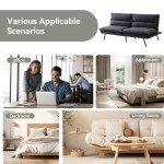 Convertible Memory Foam Sofa Bed in Black