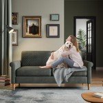 Vesgantti 65" Grey Mid Century Loveseat Sofa