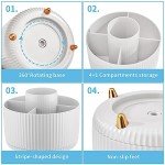 360-Degree Rotating Desk Organizer with 5 Compartments