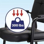 CLATINA Black Guest Chairs with Padded Armrests - 4 Pack