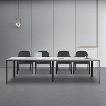 CLATINA Black Guest Chairs with Padded Armrests - 4 Pack