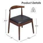 Mid Century Dining Chairs Set of 2