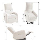 Jocisland Electric Power Lift Recliner Chair - White