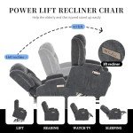 Power Lift Recliner Chair with Massage and Heat