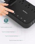 LED Desk Lamp with Power Strip and USB Ports