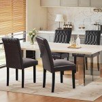 Modern PU Leather Dining Chairs Set of 6