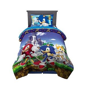 Sonic The Hedgehog Twin Comforter & Sheet Set