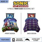 Sonic The Hedgehog Twin Comforter & Sheet Set