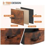 Sweetcrispy Set of 2 Nightstands with Storage Drawers