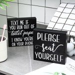 Funny Farmhouse Bathroom Sign Set - Rustic Decor