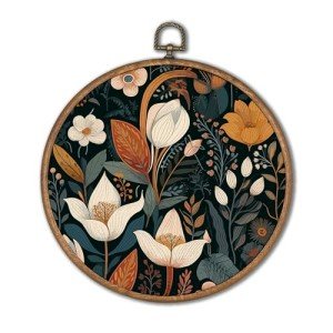 Boho Floral Wall Art - Mid Century Modern Decor