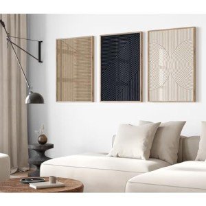 Boho Modern Abstract Canvas Wall Art Set
