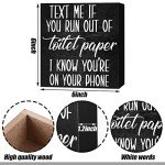 Funny Farmhouse Bathroom Sign Set - Rustic Decor