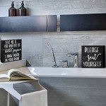 Funny Farmhouse Bathroom Sign Set - Rustic Decor