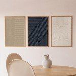 Boho Modern Abstract Canvas Wall Art Set