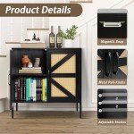 Rattan-Style Buffet Sideboard for Modern Spaces