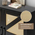 Rattan-Style Buffet Sideboard for Modern Spaces