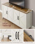 VASAGLE Rustic White and Honey Brown Sideboard