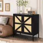 Rattan-Style Buffet Sideboard for Modern Spaces