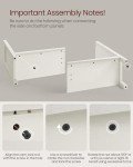 VASAGLE Rustic White and Honey Brown Sideboard