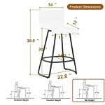 Modern Swivel Bar Stool Set of 4, White