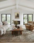 Georgie Collection Moss/Salmon Area Rug 5' x 7'6