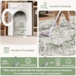 Sage Green 6x9 Vintage Style Area Rug