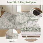 Sage Green 6x9 Vintage Style Area Rug