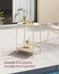 Stylish 2-Tier Outdoor Accent Side Table