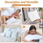 Set of 2 White 18" Decorative Throw Pillow Inserts