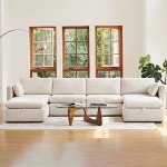 Oversized U-Shaped Modular Sofa with Storage Ottomans