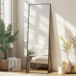 Delma Full-Length Standing Wall Mirror - Black