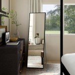 Delma Full-Length Standing Wall Mirror - Black