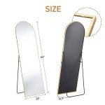 Gold Arched Full Length Stand & Lean Mirror