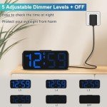 Peakeep Small Digital Alarm Clock with Dimming and Backup