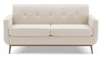 Beige Mid Century Modern Loveseat Sofa for Small Spaces