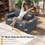 Modern 70" Loveseat Sofa with USB Port