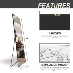 Delma Full-Length Standing Wall Mirror - Black