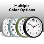 Roymnie 8-Inch Silent Modern Wall Clock - Black