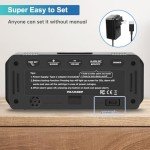 Peakeep Small Digital Alarm Clock with Dimming and Backup