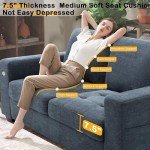Modern 70" Loveseat Sofa with USB Port