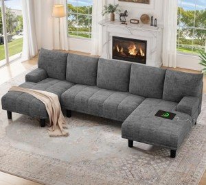 YITAHOME Modern U-Shaped Sectional Sofa with Charging Ports